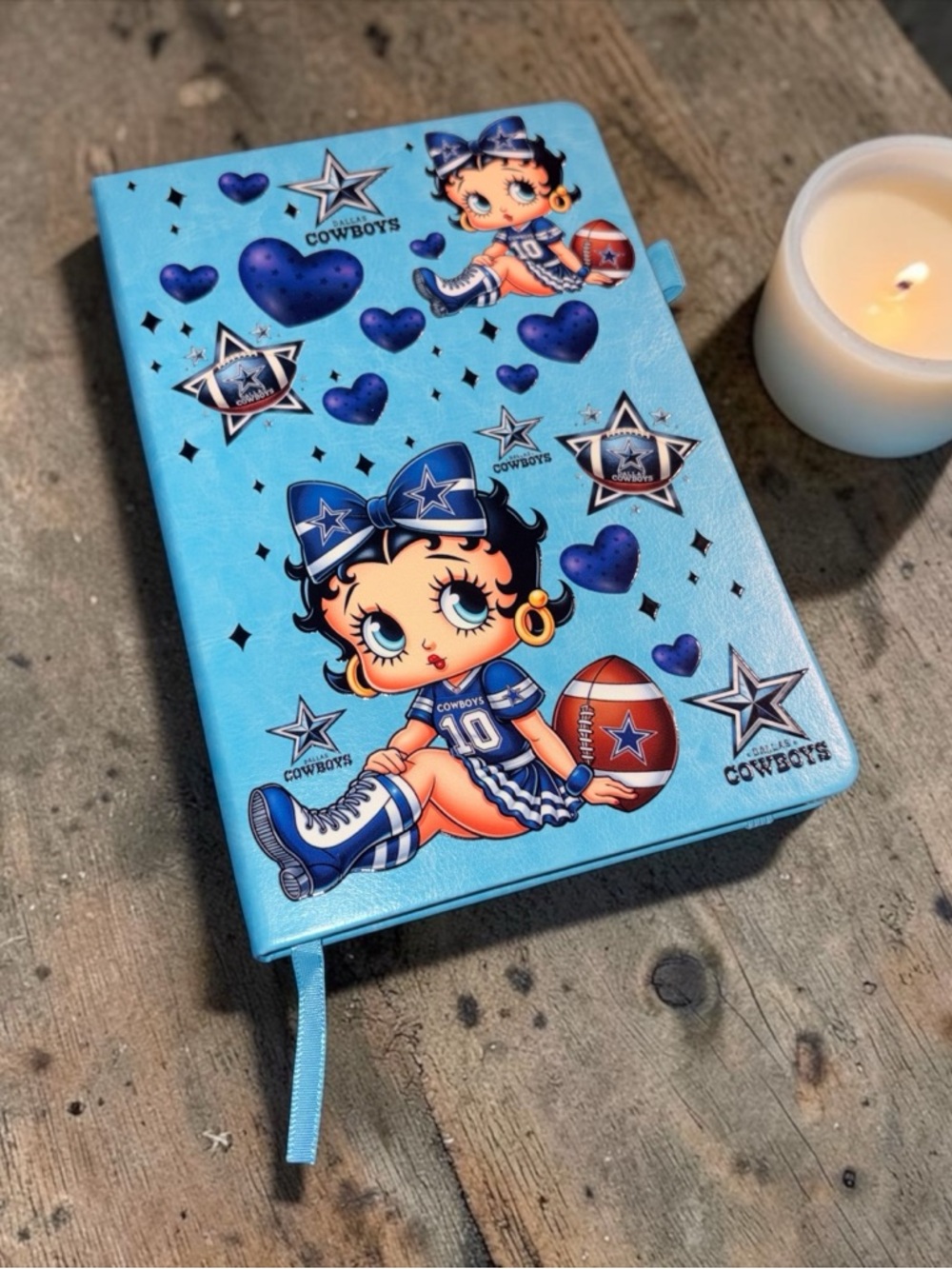 Betty Boop Inspired Dallas Cowboys Notebook